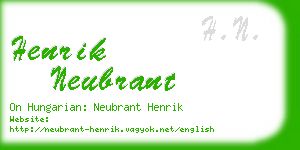 henrik neubrant business card